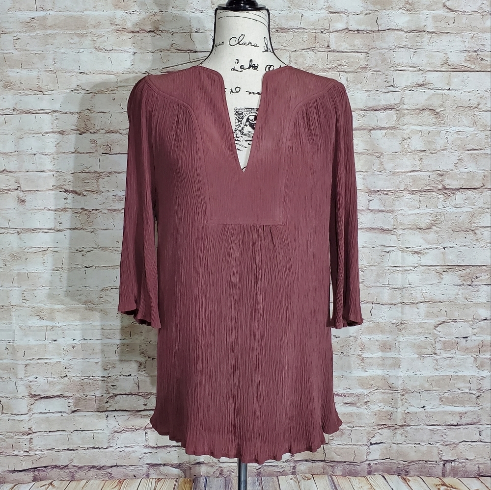 Laundry Silk Tunic 3/4 Length Sleeve Sz M EUC